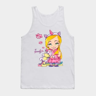 Unicorn Girl Pink | Lovely Unicorn Tank Top